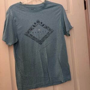 Hurley Blue Short Sleeve Tee with Graphic Design
